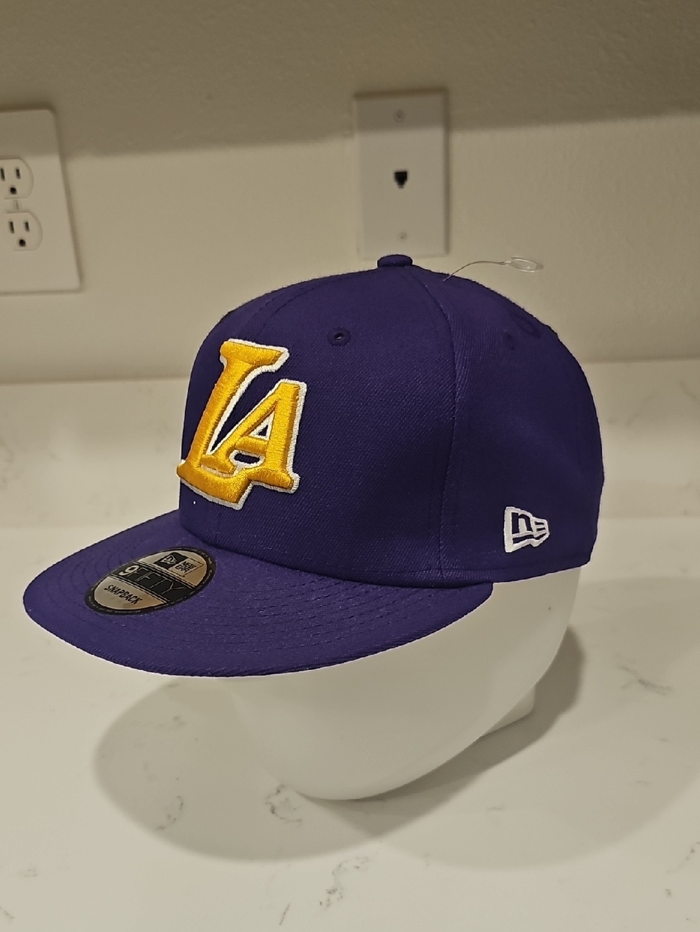 New Era Los Angeles LA Embroidered Purple and Gold Snapback Hat